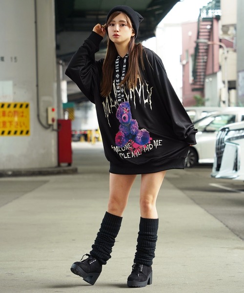 unisex】病み系 グラフィック パーカー / Sickly Graphic