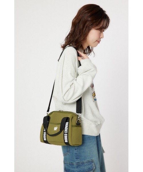 RODEO CROWNS WIDE BOWL（ロデオクラウンズワイドボウル）の「ネオプレーンショルダーバッグ（ショルダーバッグ・レディース・カーキ/ブラック/ライトグレー/ライム・FREE）」の4枚目の写真