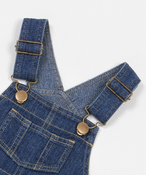 petit main（プティマイン）の「オーバーオール（サロペット/オーバーオール・キッズ・オフホワイト/ブルー・M/S/L）」の10枚目の写真