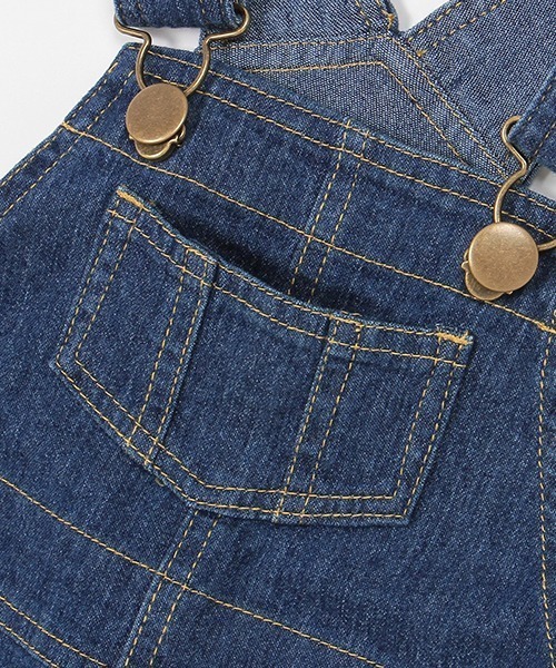 petit main（プティマイン）の「オーバーオール（サロペット/オーバーオール・キッズ・オフホワイト/ブルー・M/S/L）」の11枚目の写真