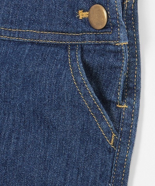 petit main（プティマイン）の「オーバーオール（サロペット/オーバーオール・キッズ・オフホワイト/ブルー・M/S/L）」の3枚目の写真