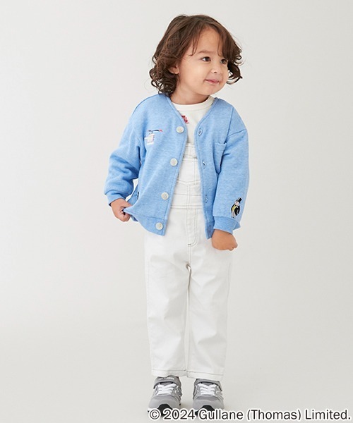 petit main（プティマイン）の「オーバーオール（サロペット/オーバーオール・キッズ・オフホワイト/ブルー・M/S/L）」の16枚目の写真