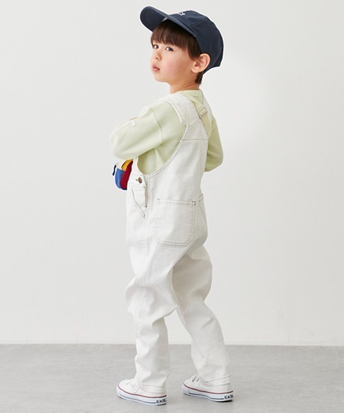 petit main（プティマイン）の「オーバーオール（サロペット/オーバーオール・キッズ・オフホワイト/ブルー・M/S/L）」の21枚目の写真