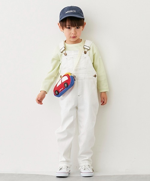petit main（プティマイン）の「オーバーオール（サロペット/オーバーオール・キッズ・オフホワイト/ブルー・M/S/L）」の19枚目の写真