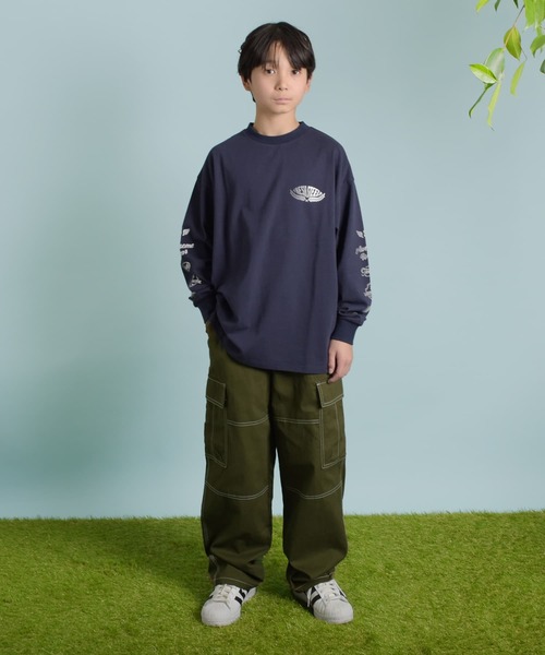 GLAZOS（グラソス）の「TCツイル・ダブルニーカーゴパンツ（その他パンツ・キッズ・カーキ/ブラック・140cm/150cm/160cm/170cm）」の4枚目の写真