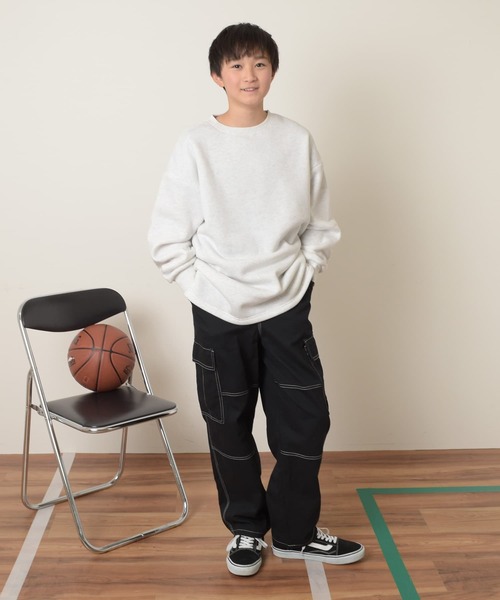 GLAZOS（グラソス）の「TCツイル・ダブルニーカーゴパンツ（その他パンツ・キッズ・カーキ/ブラック・140cm/150cm/160cm/170cm）」の5枚目の写真