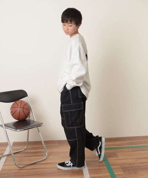 GLAZOS（グラソス）の「TCツイル・ダブルニーカーゴパンツ（その他パンツ・キッズ・カーキ/ブラック・140cm/150cm/160cm/170cm）」の6枚目の写真