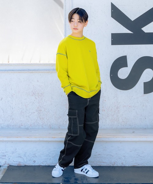 GLAZOS（グラソス）の「TCツイル・ダブルニーカーゴパンツ（その他パンツ・キッズ・カーキ/ブラック・140cm/150cm/160cm/170cm）」の8枚目の写真