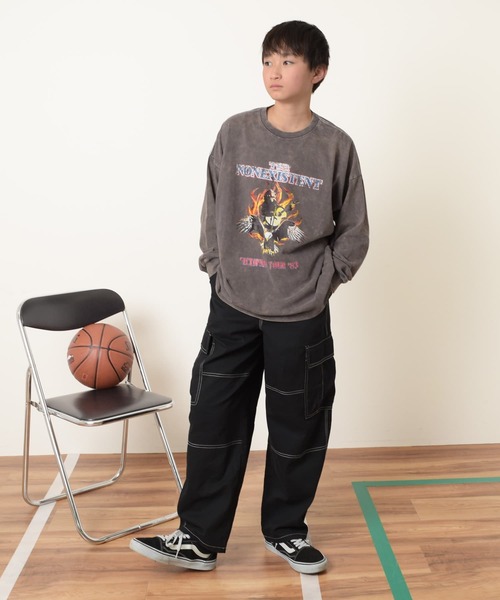 GLAZOS（グラソス）の「TCツイル・ダブルニーカーゴパンツ（その他パンツ・キッズ・カーキ/ブラック・140cm/150cm/160cm/170cm）」の7枚目の写真