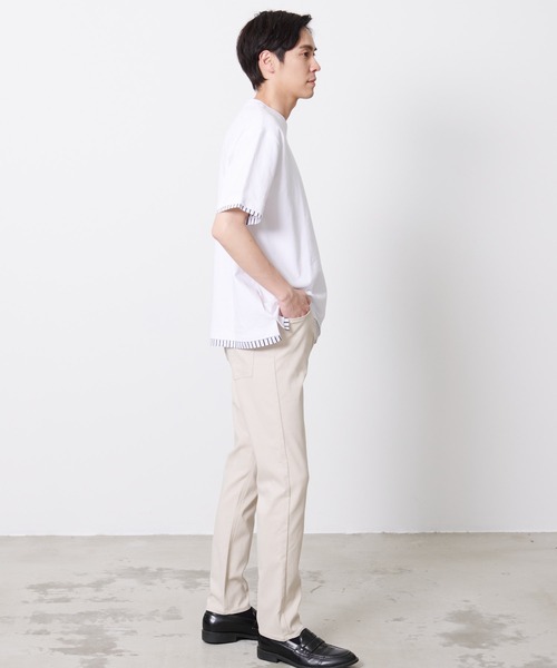 Arnold Palmer（アーノルドパーマー）の「布帛 レイヤード ポケット付き Tシャツ（Tシャツ/カットソー・メンズ・キャメル/ホワイト/ネイビー・LL/L/M）」の14枚目の写真