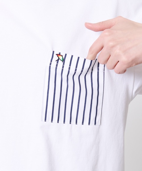 Arnold Palmer（アーノルドパーマー）の「布帛 レイヤード ポケット付き Tシャツ（Tシャツ/カットソー・メンズ・キャメル/ホワイト/ネイビー・LL/L/M）」の5枚目の写真