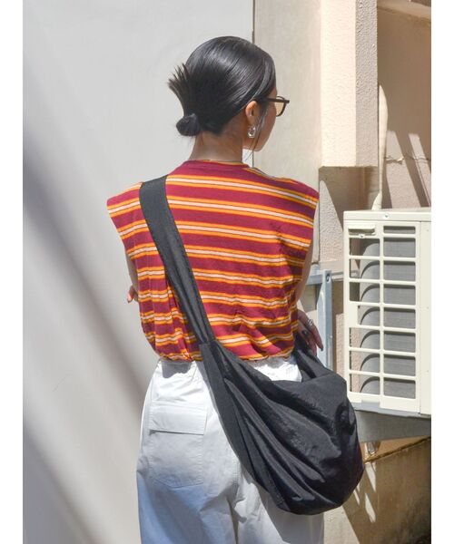 Ungrid(アングリッド)の「コットンショルダーバッグ(ショルダーバッグ・レディース・その他1/ブラック・FREE)」の6枚目の写真