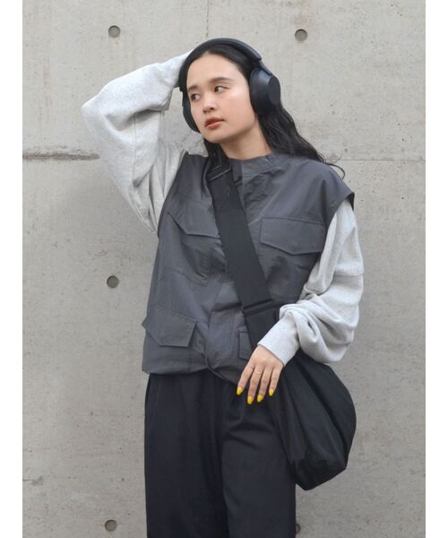 Ungrid(アングリッド)の「コットンショルダーバッグ(ショルダーバッグ・レディース・その他1/ブラック・FREE)」の12枚目の写真