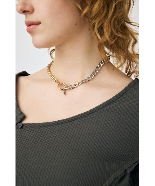 MOUSSY（マウジー）の「MANY WAY CHAIN ネックレス（ネックレス・レディース・シルバー/マルチ・FREE）」の3枚目の写真