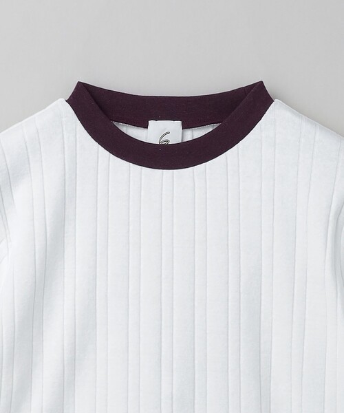 6（ロク）の「＜6(ROKU)＞ランダムリブ Tシャツ（Tシャツ