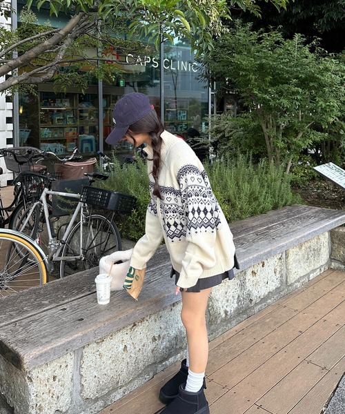 RiLi(リリ)の「ノルディックジップアップニット【RL】(ニット RiLi(リリ)の「ノルディックジップアップニット【RL】(ニット