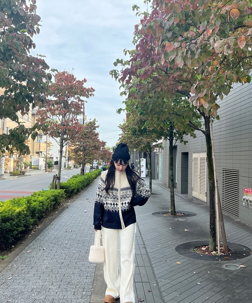RiLi(リリ)の「ノルディックジップアップニット【RL】(ニット RiLi(リリ)の「ノルディックジップアップニット【RL】(ニット