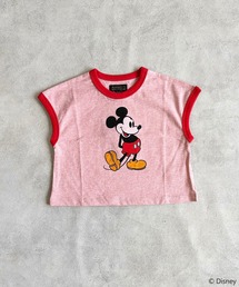 【Disney】ミッキーマウス/リンガーTシャツ（80～150cm）