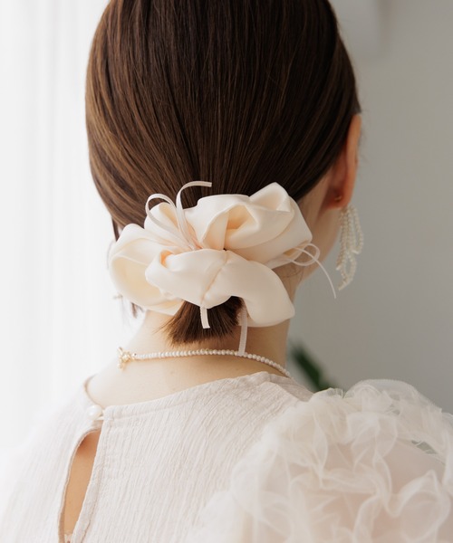 flower(フラワー)の「メニーリボンシュシュ(シュシュ・レディース・アイボリー/ブラック・FREE)」の18枚目の写真