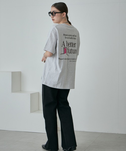 CREOLME（クレオルム）の「(CREOLME)〈ROSE BUD別注〉RUSSELL ATHLETIC×CREOLME 別注Tシャツ（Tシャツ/カットソー・レディース・グレー/ホワイト系その他・FREE）」の14枚目の写真
