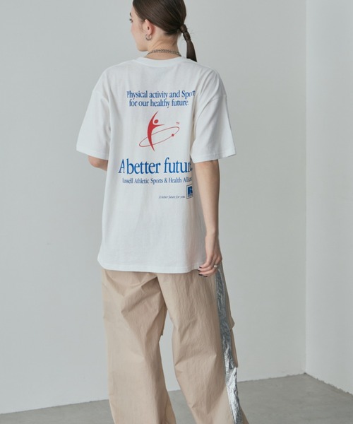 CREOLME（クレオルム）の「(CREOLME)〈ROSE BUD別注〉RUSSELL ATHLETIC×CREOLME 別注Tシャツ（Tシャツ/カットソー・レディース・グレー/ホワイト系その他・FREE）」の9枚目の写真