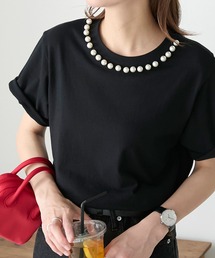 衿パールTシャツ