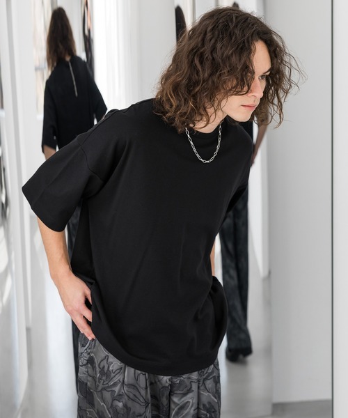 HARE(ハレ)の「【汗シミ軽減】シルキースムースBIGカットソー(HARE)(Tシャツ/カットソー・メンズ・パープル/グレー/ブラック/ホワイト・SMALL/MEDIUM)」の9枚目の写真