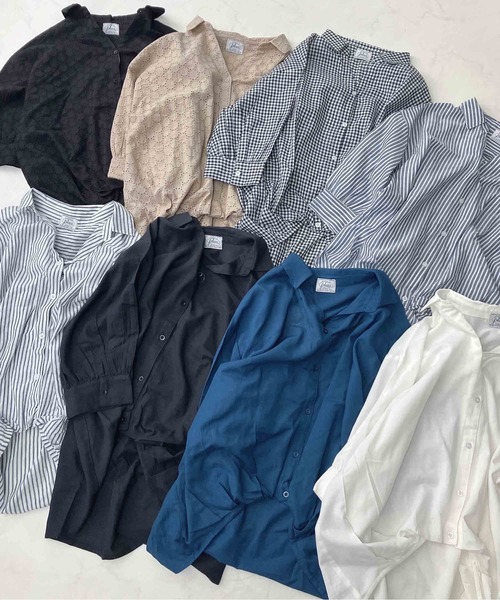 スカイウェブ　早めのお取引、お値下げします！ セール】◎前開きスキッパー7分袖シャツ（シャツ/ブラウス）｜AS KNOW