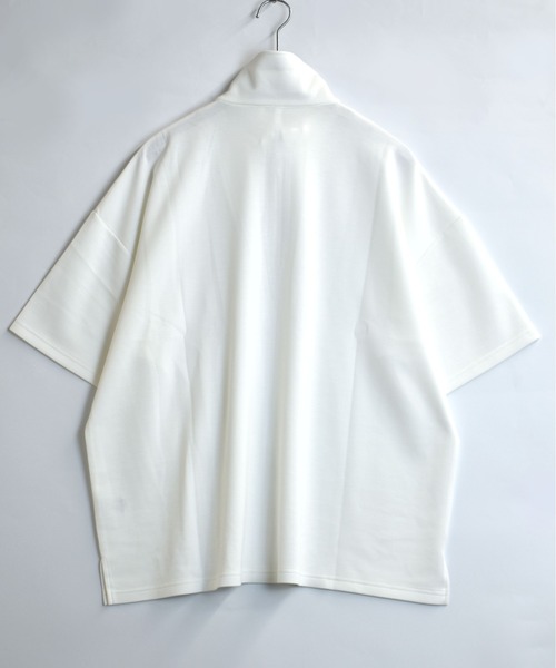 Starting Over(スターティングオーバー)の「double knit half zip T-shirt/接触冷感 ダンボールニット ハーフジップ 半袖Tシャツ(Tシャツ/カットソー・メンズ・チャコールグレー/ブラック/ホワイト・M/L/XL)」の4枚目の写真