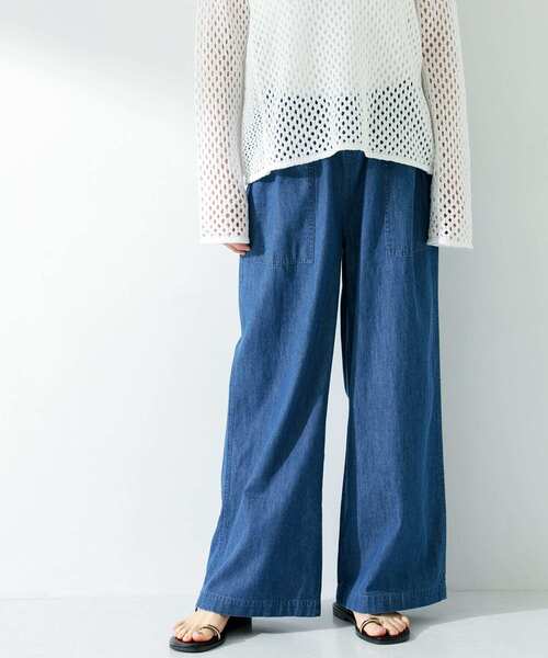 URBAN RESEARCH Sonny Label(アーバンリサーチサニーレーベル)の「デニムベイカーイージーパンツ(デニムパンツ・レディース・インディゴブルー/ライトインディゴブルー・36/38)」の2枚目の写真