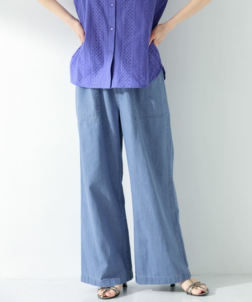 URBAN RESEARCH Sonny Label(アーバンリサーチサニーレーベル)の「デニムベイカーイージーパンツ(デニムパンツ・レディース・インディゴブルー/ライトインディゴブルー・36/38)」の4枚目の写真