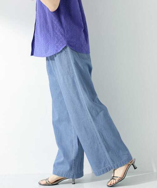 URBAN RESEARCH Sonny Label(アーバンリサーチサニーレーベル)の「デニムベイカーイージーパンツ(デニムパンツ・レディース・インディゴブルー/ライトインディゴブルー・36/38)」の5枚目の写真