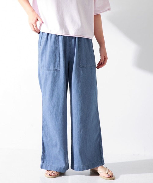 URBAN RESEARCH Sonny Label(アーバンリサーチサニーレーベル)の「デニムベイカーイージーパンツ(デニムパンツ・レディース・インディゴブルー/ライトインディゴブルー・36/38)」の10枚目の写真
