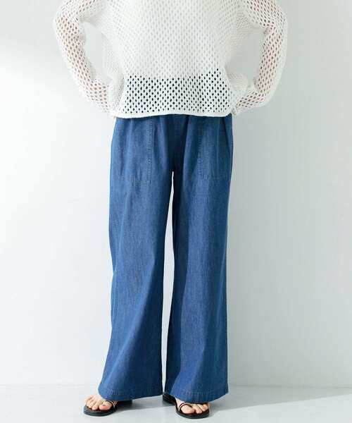 URBAN RESEARCH Sonny Label(アーバンリサーチサニーレーベル)の「デニムベイカーイージーパンツ(デニムパンツ・レディース・インディゴブルー/ライトインディゴブルー・36/38)」の14枚目の写真