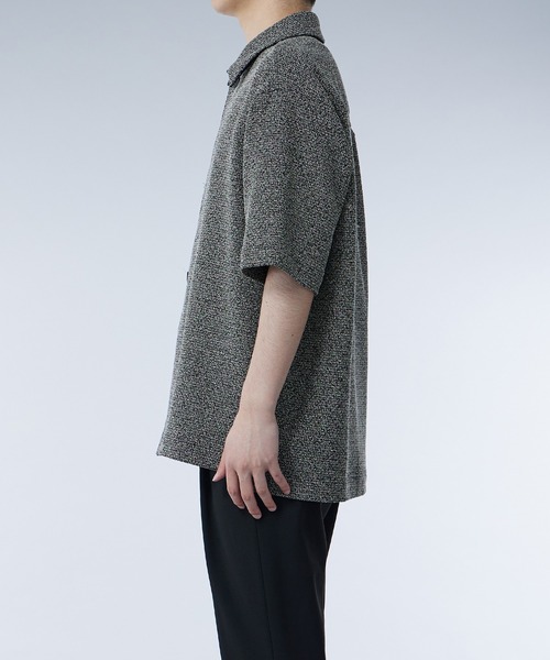 UNITED TOKYO(ユナイテッドトウキョウ)の「ラッセルサマーツイード シャツジャケット|セットアップ着用可能(ブルゾン・メンズ・ライトグレー/グレー/ブラック・1/2)」の8枚目の写真