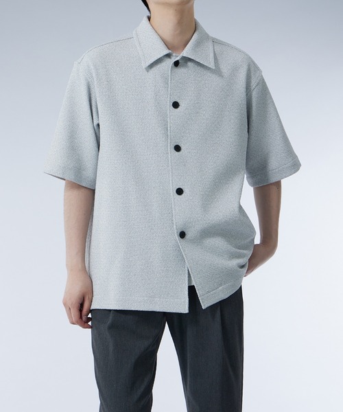 UNITED TOKYO(ユナイテッドトウキョウ)の「ラッセルサマーツイード シャツジャケット|セットアップ着用可能(ブルゾン・メンズ・ライトグレー/グレー/ブラック・1/2)」の13枚目の写真