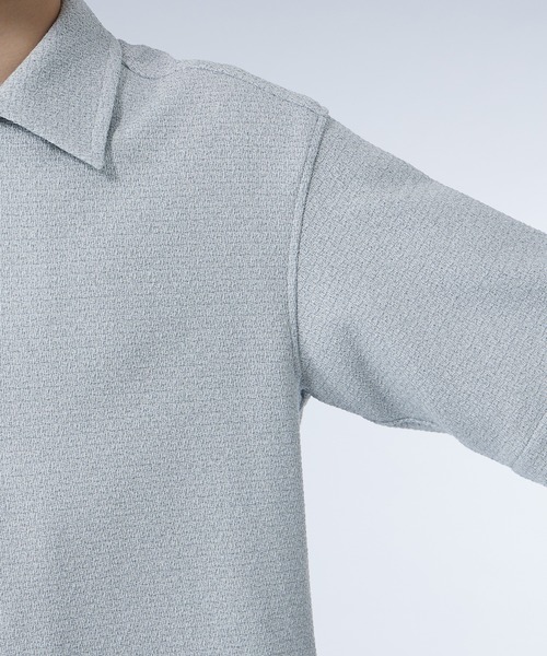 UNITED TOKYO(ユナイテッドトウキョウ)の「ラッセルサマーツイード シャツジャケット|セットアップ着用可能(ブルゾン・メンズ・ライトグレー/グレー/ブラック・1/2)」の19枚目の写真