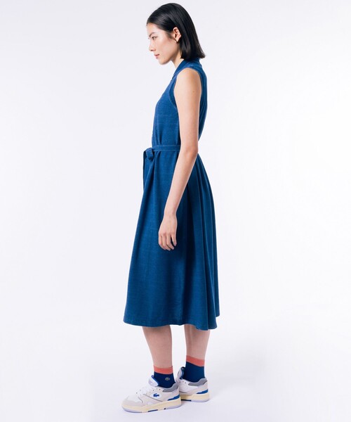 LACOSTE（ラコステ）の「インディゴノースリーブポロドレス / マキシ丈（ワンピース・レディース・ダークネイビー/ライトブルー・36/34/38/40）」の12枚目の写真