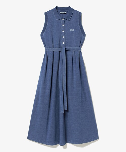 LACOSTE（ラコステ）の「インディゴノースリーブポロドレス / マキシ丈（ワンピース・レディース・ダークネイビー/ライトブルー・36/34/38/40）」の15枚目の写真