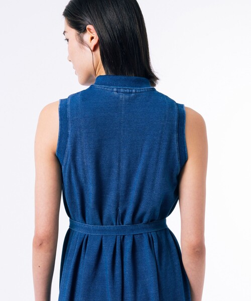 LACOSTE（ラコステ）の「インディゴノースリーブポロドレス / マキシ丈（ワンピース・レディース・ダークネイビー/ライトブルー・36/34/38/40）」の16枚目の写真