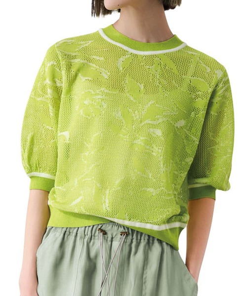 セール】リーフ柄メッシュニット（ニット/セーター）｜RANAN（ラナン