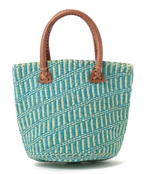 BEAMS BOY（ビームスボーイ）の「BEAMS BOY / MIX SISAL BAG S（かごバッグ・レディース・ピンク/ブルー・ONE SIZE）」の2枚目の写真