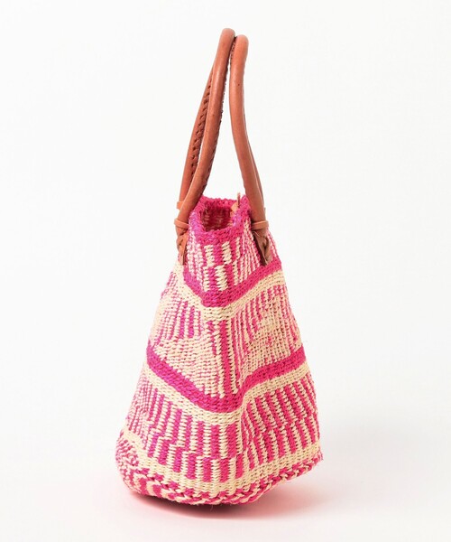 BEAMS BOY（ビームスボーイ）の「BEAMS BOY / MIX SISAL BAG S（かごバッグ・レディース・ピンク/ブルー・ONE SIZE）」の3枚目の写真