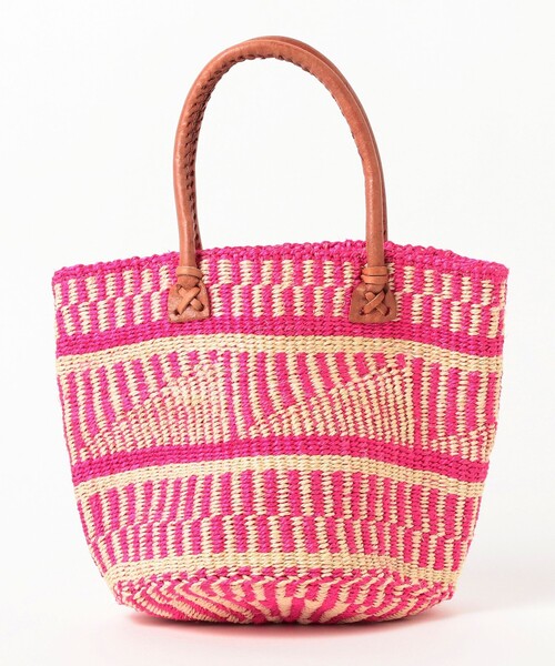 BEAMS BOY（ビームスボーイ）の「BEAMS BOY / MIX SISAL BAG S（かごバッグ・レディース・ピンク/ブルー・ONE SIZE）」の4枚目の写真