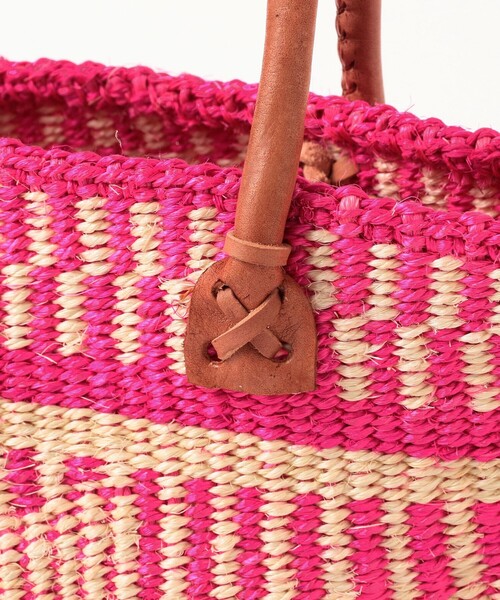 BEAMS BOY（ビームスボーイ）の「BEAMS BOY / MIX SISAL BAG S（かごバッグ・レディース・ピンク/ブルー・ONE SIZE）」の6枚目の写真