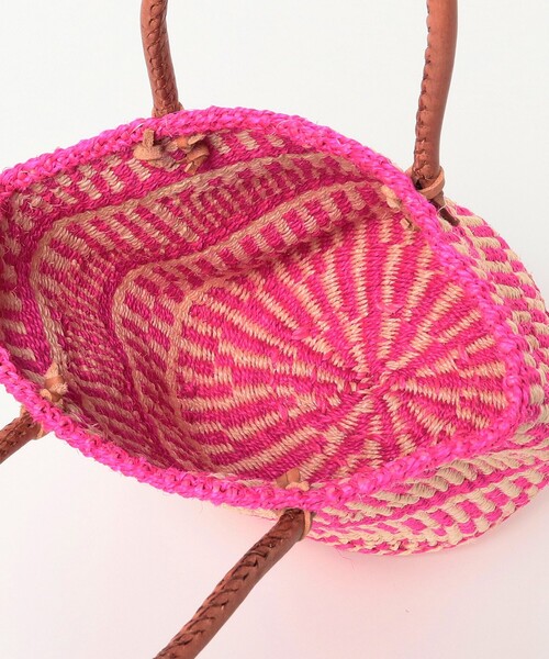 BEAMS BOY（ビームスボーイ）の「BEAMS BOY / MIX SISAL BAG S（かごバッグ・レディース・ピンク/ブルー・ONE SIZE）」の7枚目の写真