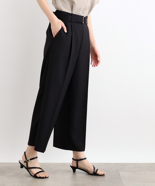 grove（グローブ）の「◆【夏に嬉しい機能付き】ベルト付きワイドパンツ（その他パンツ・レディース・ブラック/ベージュ/カーキ・02/05/01/04/03）」の5枚目の写真