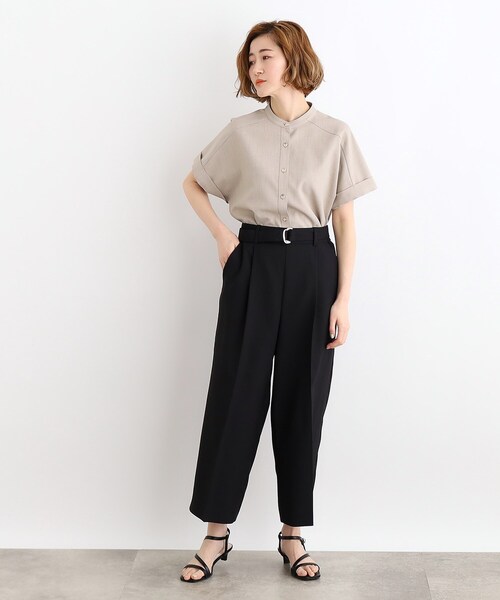 grove（グローブ）の「◆【夏に嬉しい機能付き】ベルト付きワイドパンツ（その他パンツ・レディース・ブラック/ベージュ/カーキ・02/05/01/04/03）」の6枚目の写真