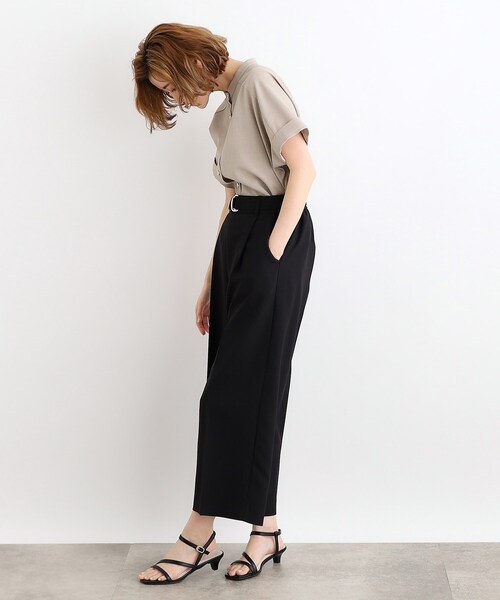 grove（グローブ）の「◆【夏に嬉しい機能付き】ベルト付きワイドパンツ（その他パンツ・レディース・ブラック/ベージュ/カーキ・02/05/01/04/03）」の7枚目の写真