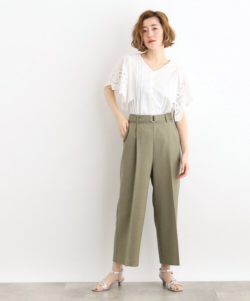 grove（グローブ）の「◆【夏に嬉しい機能付き】ベルト付きワイドパンツ（その他パンツ・レディース・ブラック/ベージュ/カーキ・02/05/01/04/03）」の11枚目の写真